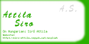 attila siro business card